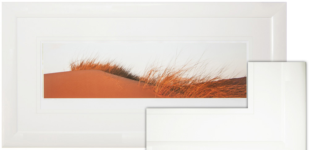 FP075 Wall décor art framed print sand dune white frame